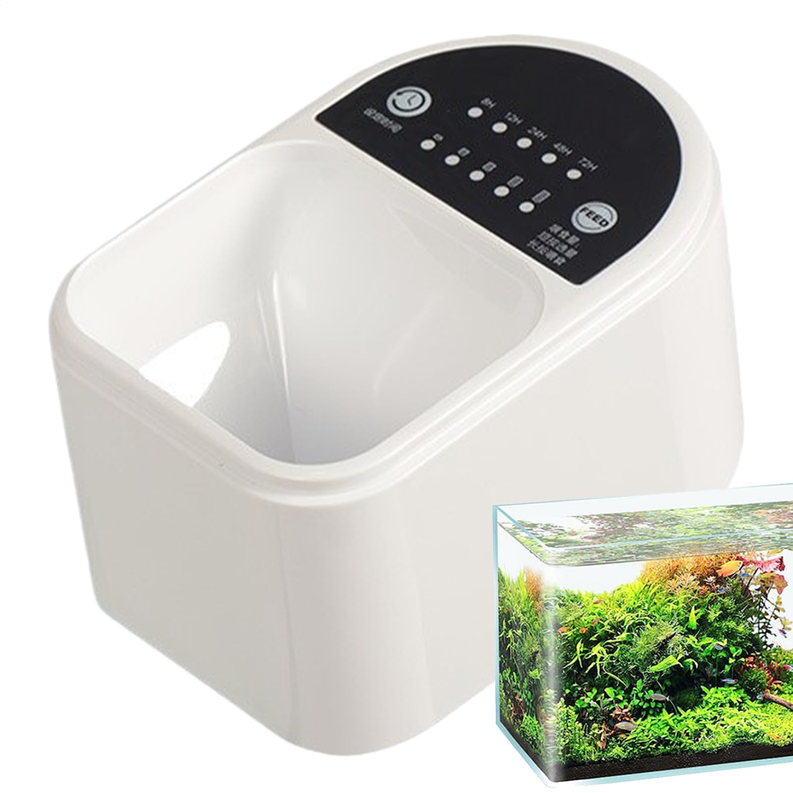 Comedero automático para peces con temporizador inteligente y gran capacidad para acuario y estanque