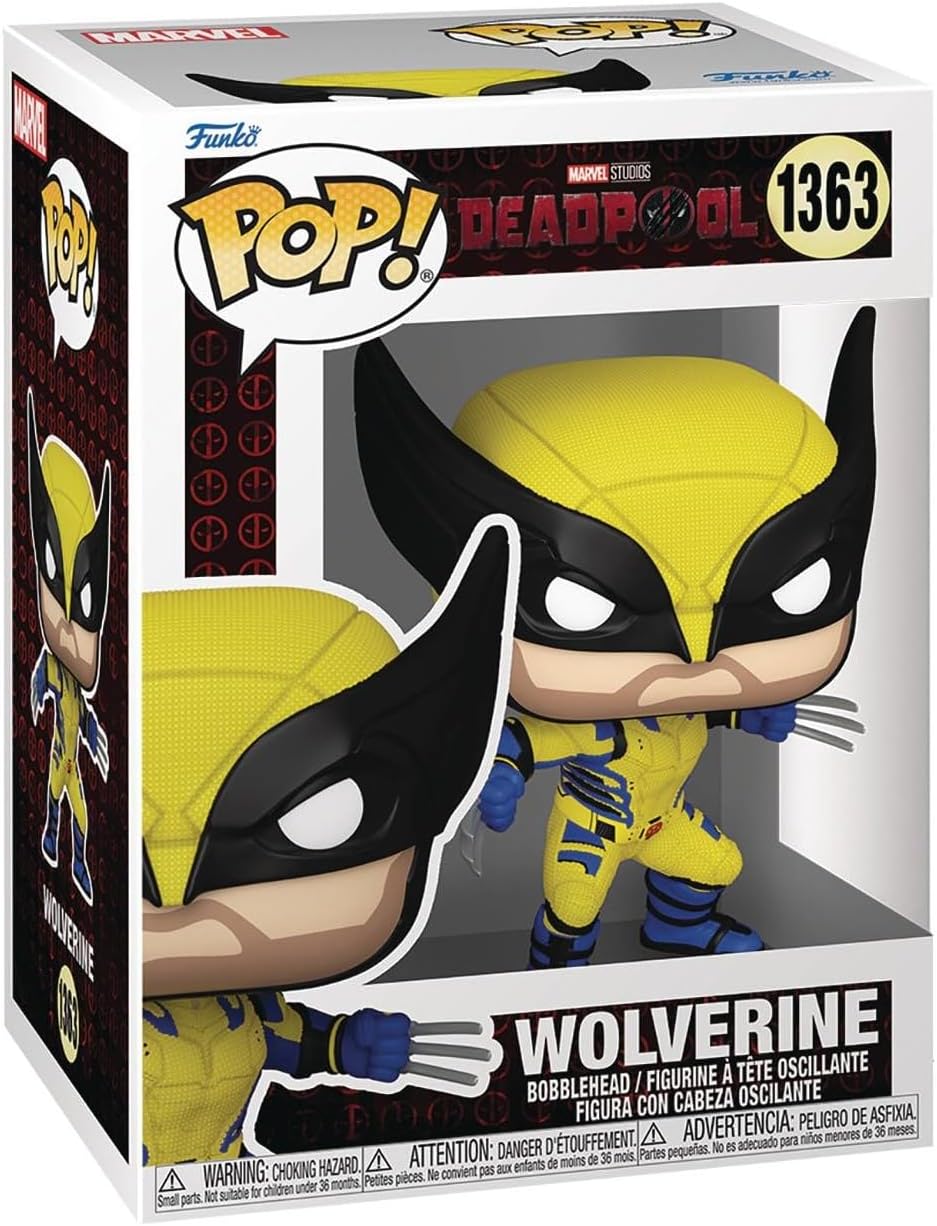 POP Marvel: Deadpool & Wolverine Movie - Wolverine Funko Vinyl Figure (Bundled with Compatible Box Protector Case), Multicolor, 3.75 inches