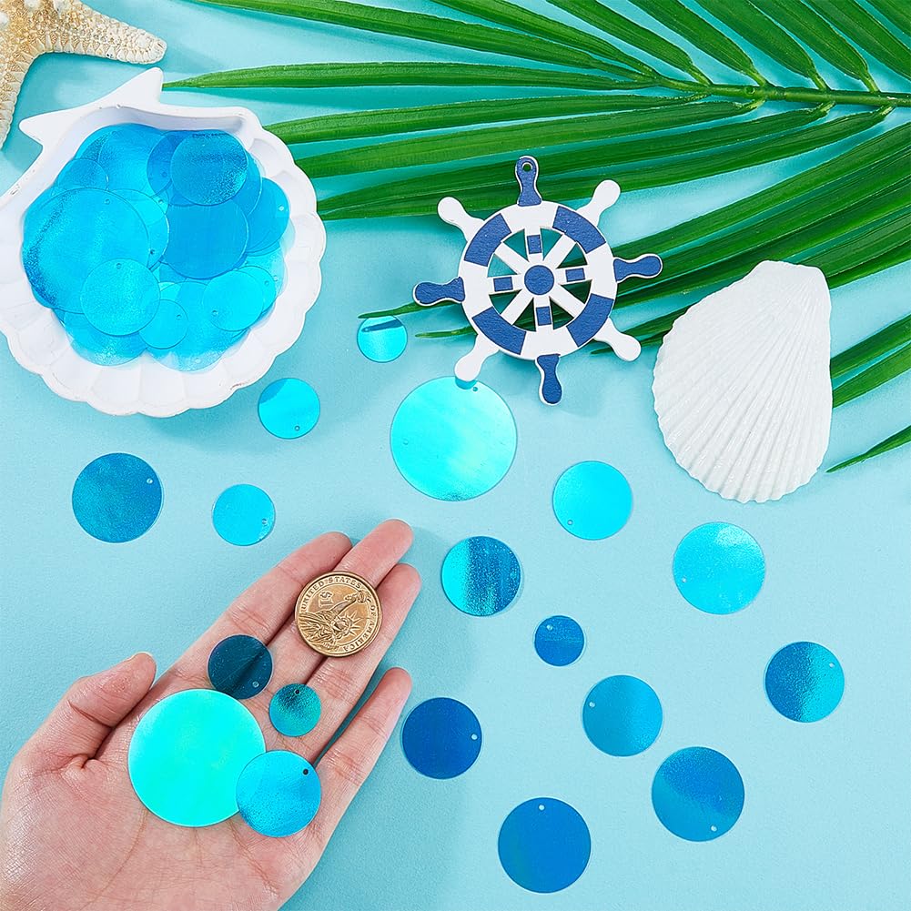 SUNNYCLUE 6 Sizes Blue Loose Sequins - Image 3