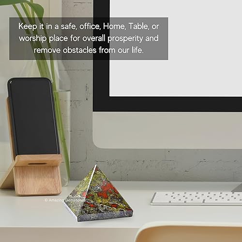 Miniatura 492 de Amazing Gemstone Lapis Lazuli Pyramid Crystal Healing Stones - 2" Great Pyramid Figurine of Natural Stone Pyramid for Meditation, Reiki, Chakra