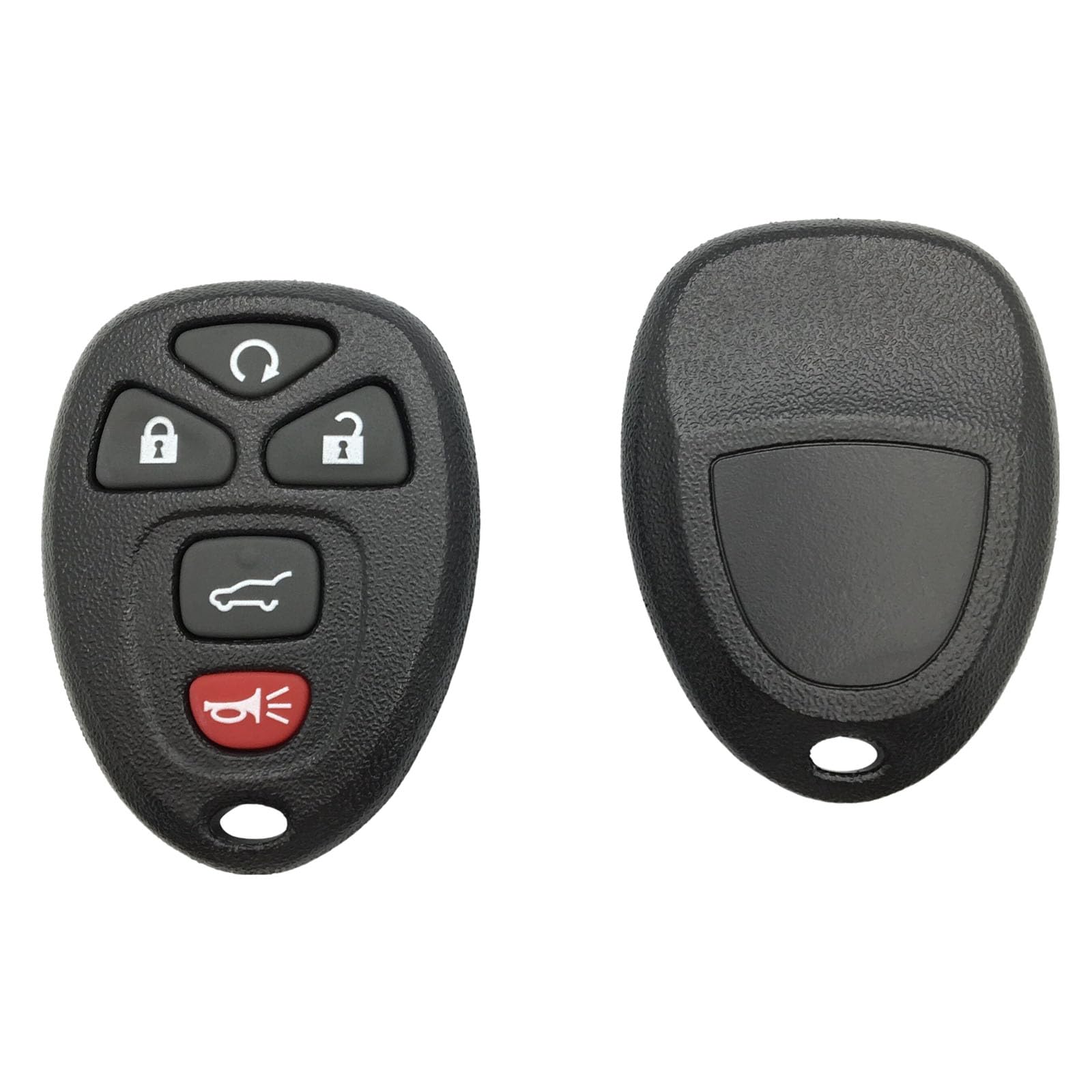 Replacement Key Fob Shell Case Fit for Chevy Suburban Tahoe Traverse / GMC Acadia Yukon / Cadillac Escalade SRX/ Buick Enclave / Saturn Outlook 2007-2010 Remote Key (Black 1 Pcs)