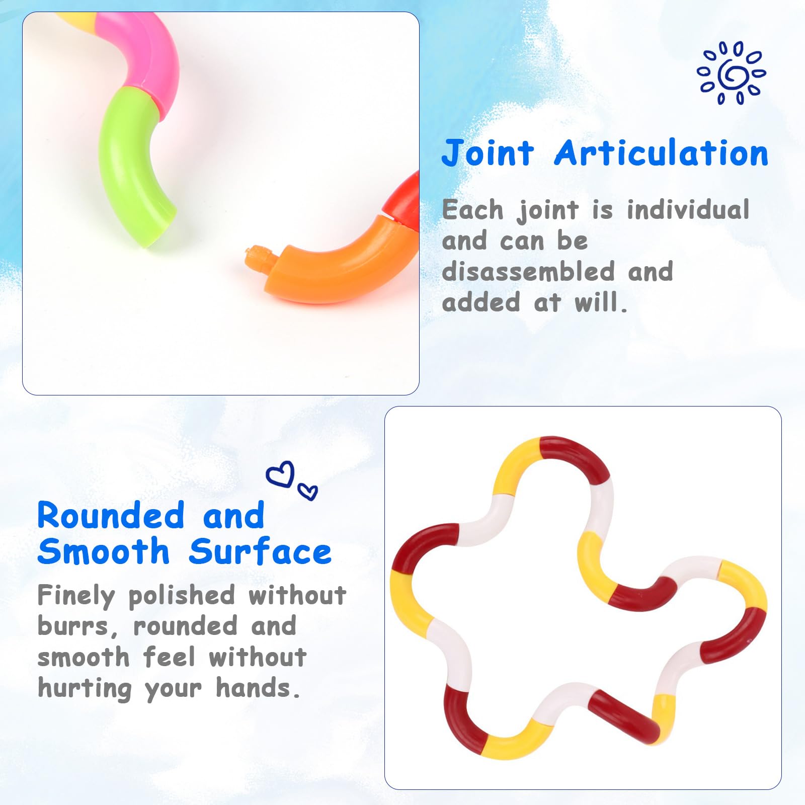 Scettar 12 Pcs Tangle Fidget Toy, Toys - Image 3