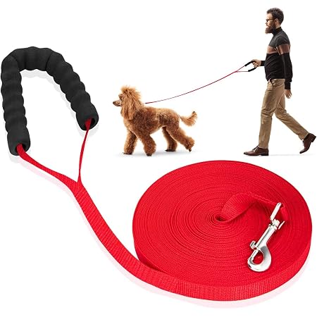 Elropet Flex Hundeleine – 50 M Fährtenleine Mit Ruckdämpfer Für Mittlere/große Hunde, Blau