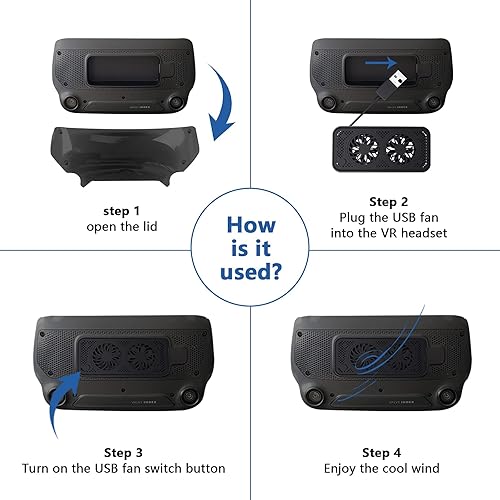 Vista 5 de Valve Index Fan Valve Index Accessories Radiator for VR Headset USB Cooling Heat in VR Game and Extends The Life of Valve Index