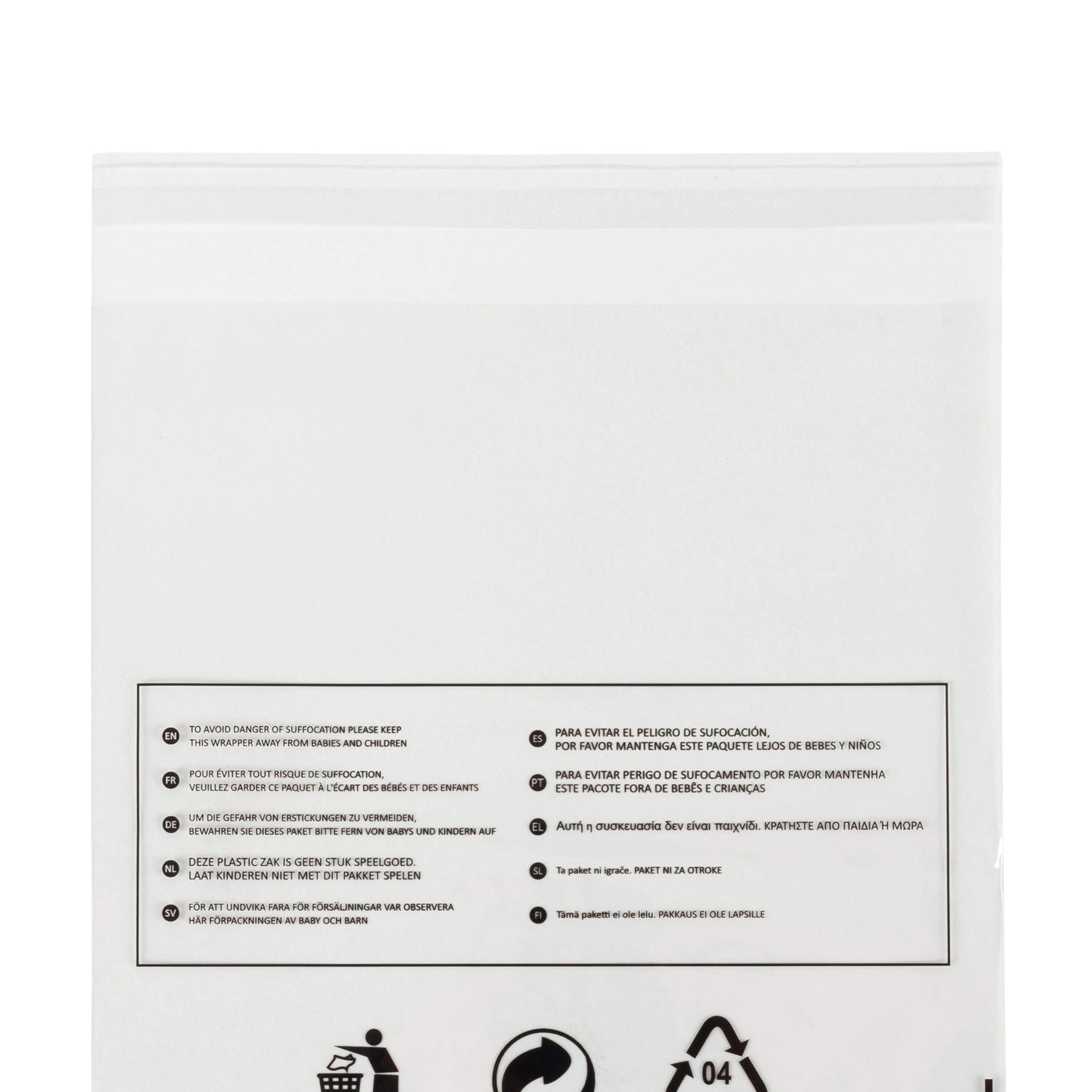 Sacchetti Poli 10x15 Cm 6000 Sacchetti In Polietilene Trasparenti Autosigillanti 10x15 Cm - Con Avviso Soffocamento, Spessore 1.5 Mil Sacchetti 10x15