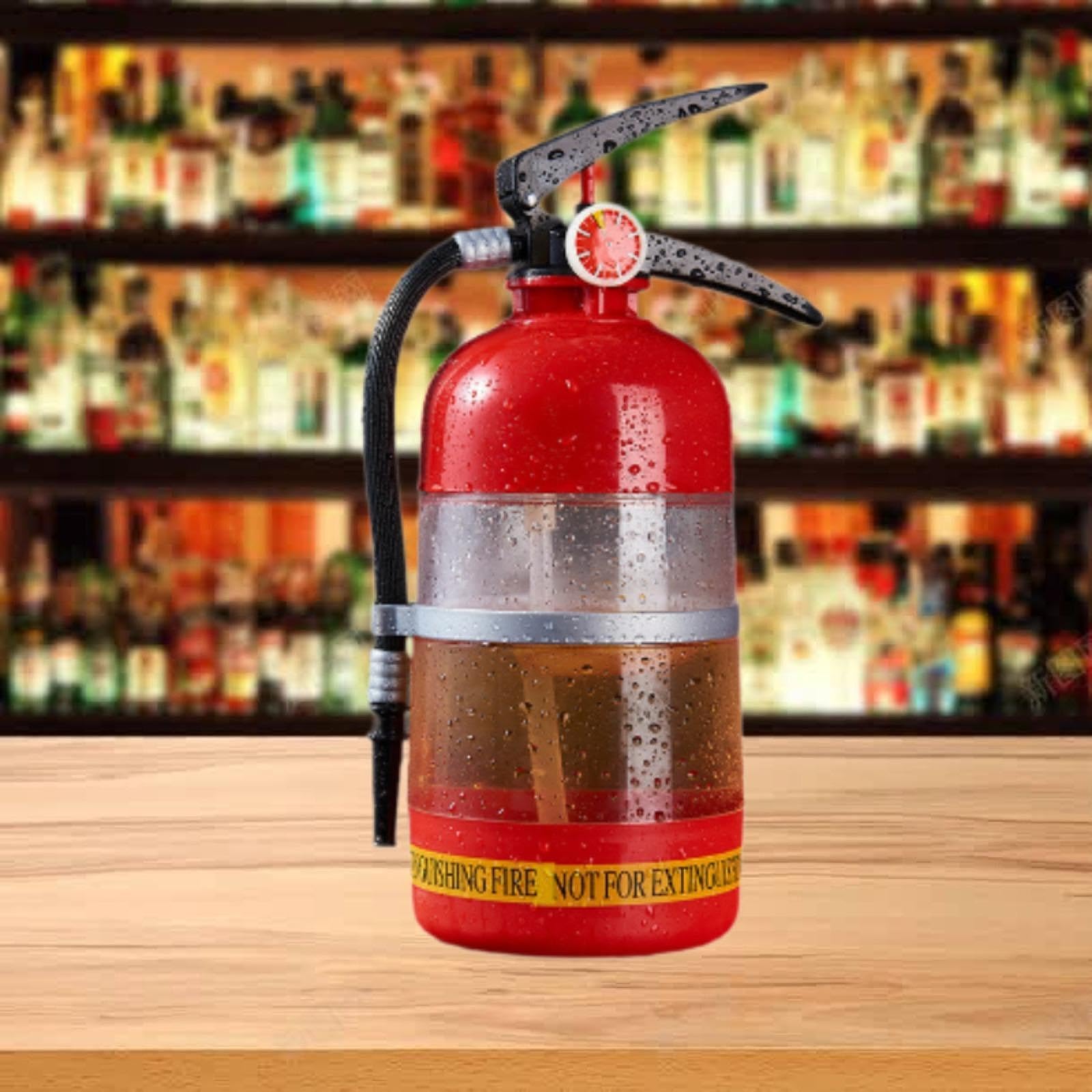 Dispensador de Cerveza con Forma de Extintor, Creativo, Contenedor, Dispensador de Bebidas Portátil para Cerveza, Cócteles, Fiestas, 3l, tal como se describe