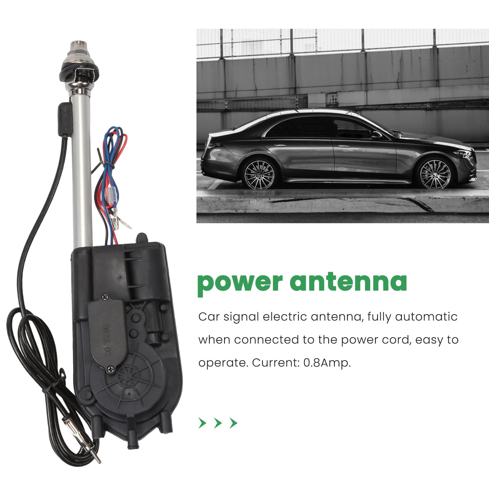 Antena AutomáTica de EnergíA EléCtrica Universal Coche SUV Am y FM Radio MáStil Antena 12V