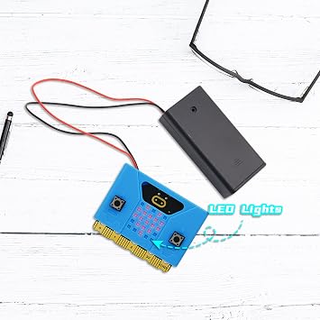 KEYESTUDIO Basic Starter Kit for BBC Micro bit V2, Graphical Programming Built-in Compass, Buttons, LED Matrix Display + Battery Holder & USB Cable for Microbit