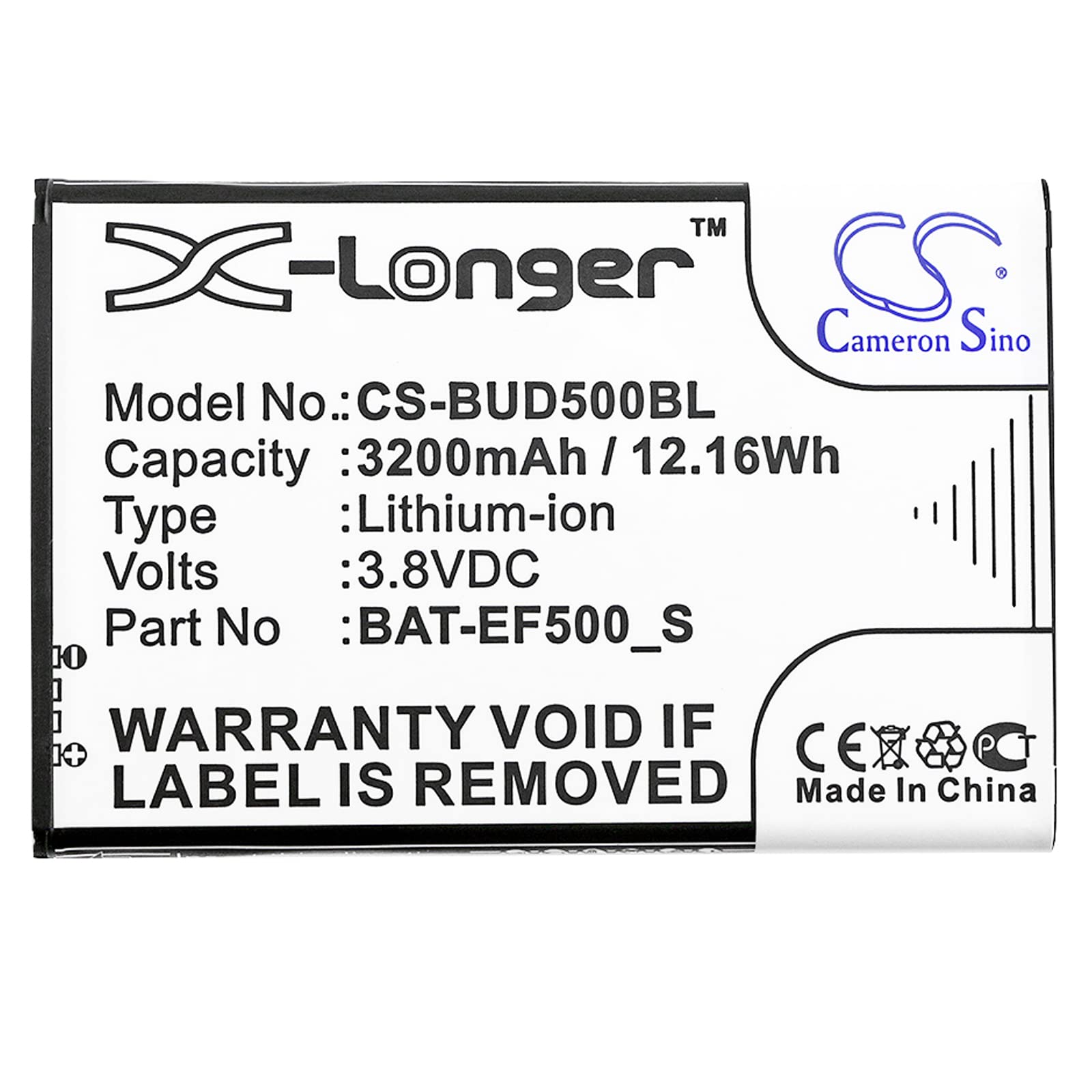 Amazon | 3.8V 3200mAh / 12.16Wh 交換用電池,Li-ion家庭用電池