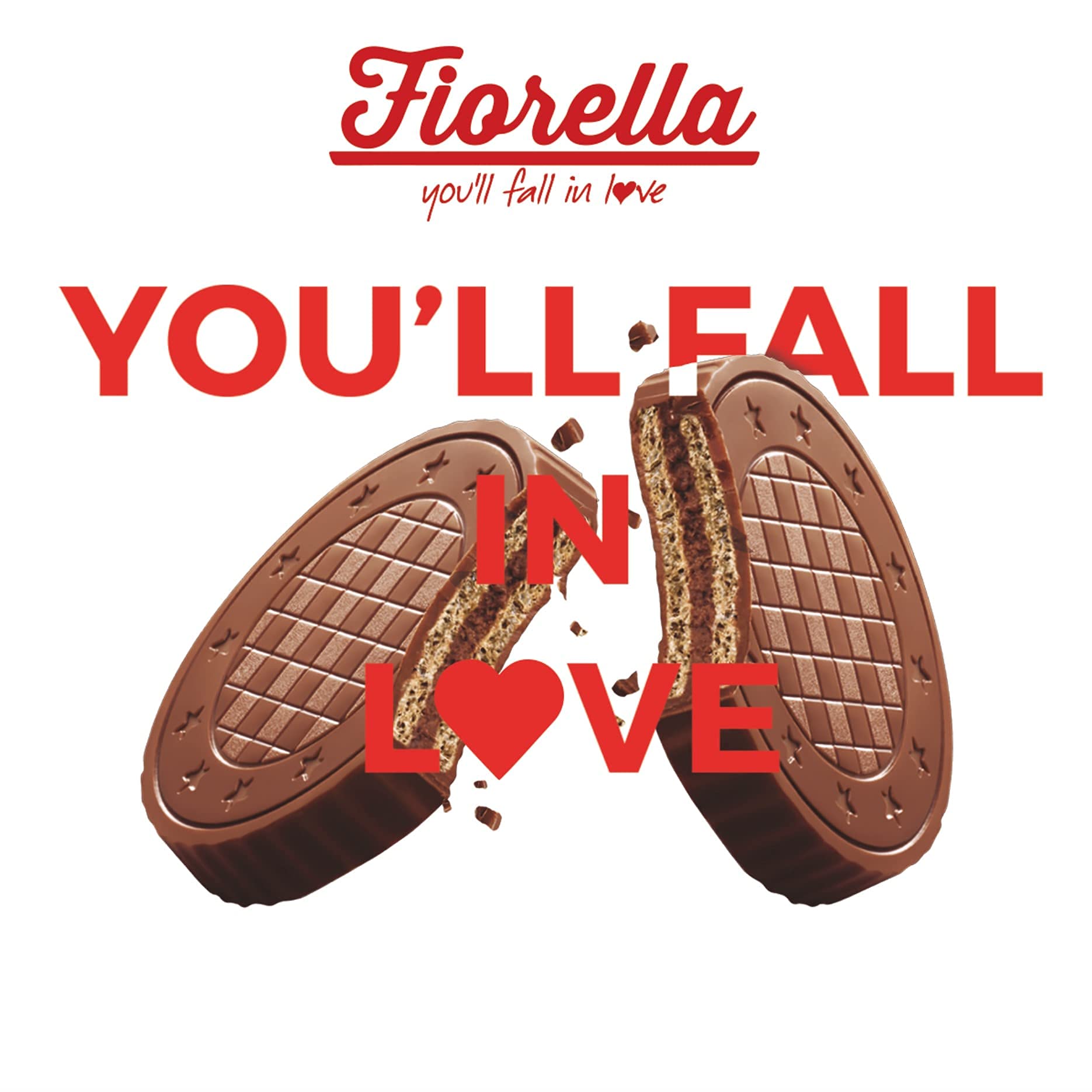 Fiorella Crunch Wafer Cookies Delicious Chocolate Covered Crispy Thin Wafers with Layers of
