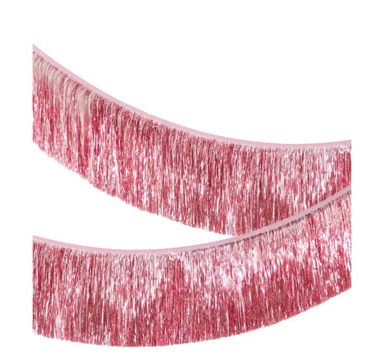 b - Paquete de 3 guirnaldas de flecos de papel de aluminio de cifrado grueso de 118 x 11.8 pulgadas, guirnalda metálica de oropel para colgar en la pared, para bodas, cumpleaños, fiestas,