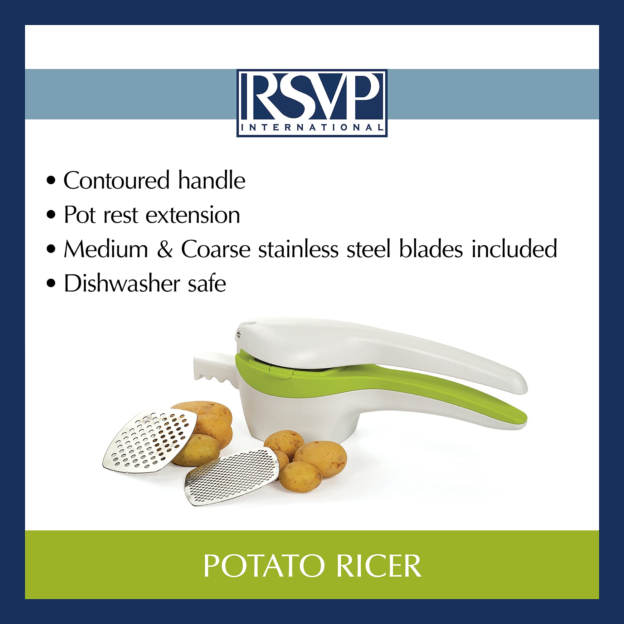 RSVP Deluxe Potato Ricer Fruit Press Applesauce Juicer Mashed Puree Baby Food