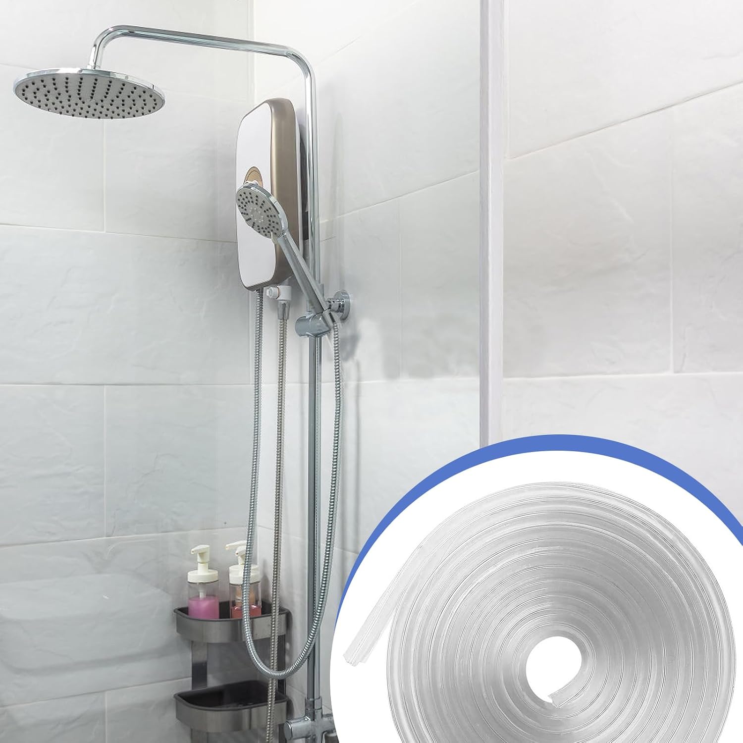 16.4 Ft Silicone Edge Trim, Clear U Channel Rubber Flexible Edge Protector for Shelf, Car Door, Cabinet, Sheet Metal, Suitable for 0.59'' (15 mm), Adhesive Free