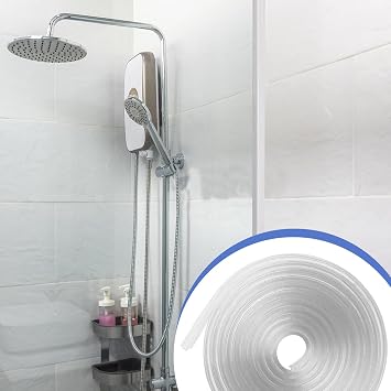 16.4 Ft Silicone Edge Trim, Clear U Channel Rubber Flexible Edge Protector for Shelf, Car Door, Cabinet, Sheet Metal, Suitable for 0.59'' (15 mm), Adhesive Free