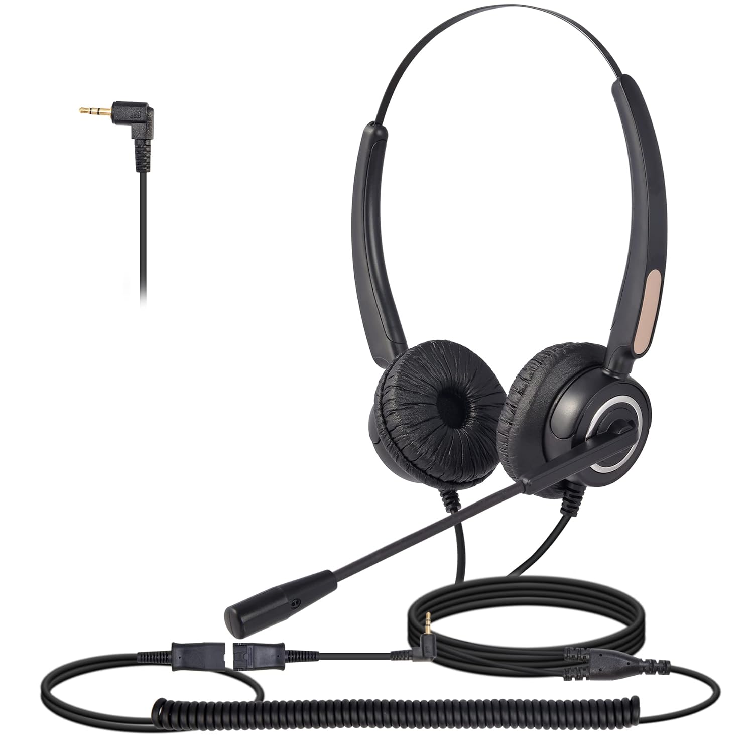 Telephone Headset for Cisco 2.5mm Headset with Noise Cancelling Mic and