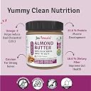 Jus' Amazin Crunchy Almond Butter – with Crunchy Flaxseeds (200g) | 22% Protein | Plant-Based Nutrition | 86% Almonds | Rich in Omega-3 | Zero Chemicals | Dairy Free | 100% Natural gallery image