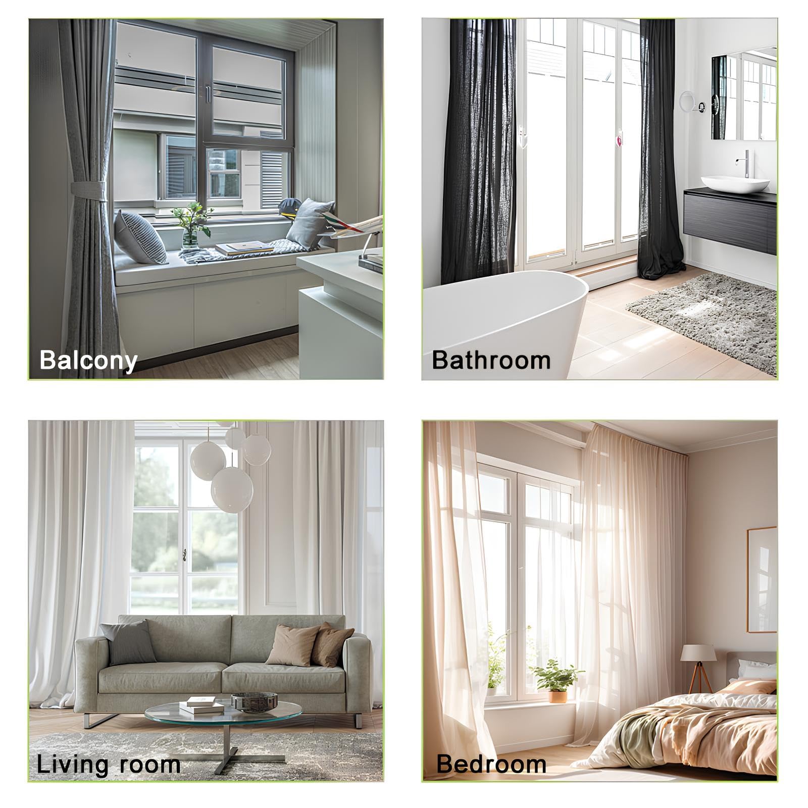 Kit de tringle à rideaux robuste – Rail mural en aluminium avec supports d'installation facile pour les tailles de vaRoom (naturel 290 cm/2 x 145 cm)