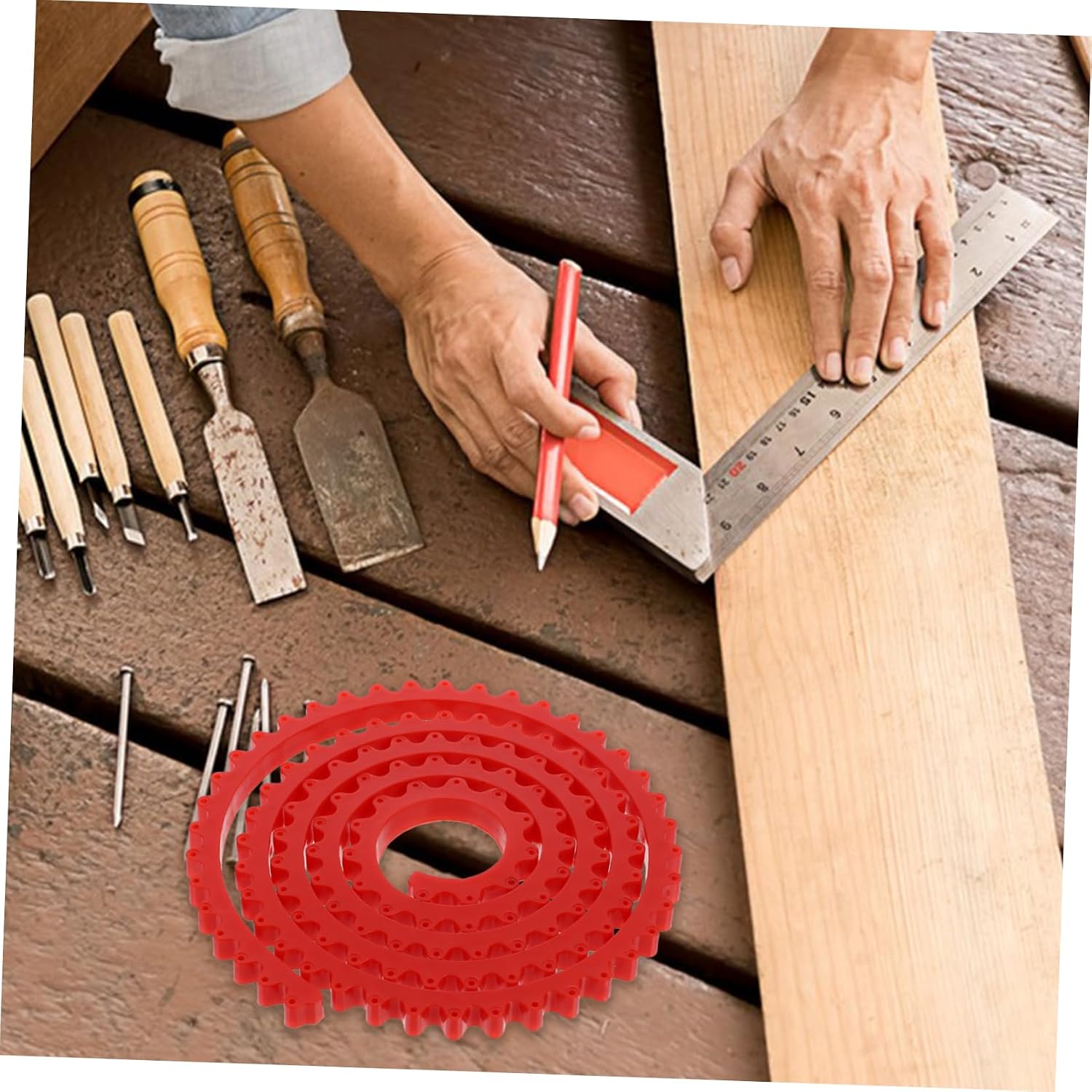Woodworking Flexible Curve Template 78 Inch Gear Driven Rubber Strip