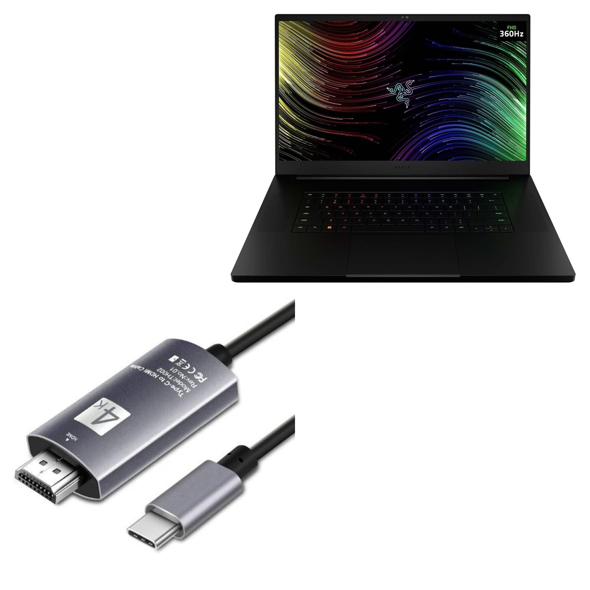 Cable Compatible with Razer Blade 17 (2022) - SmartDisplay Cable - USB Type-C to HDMI (6 ft), USB C/HDMI Cable - Jet Black
