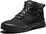 Furuian Bottes d'orteil en acier pour hommes Femmes Confortable Bottes de travail léger pour hommes résistant à la glissade Haut acier orteil de sécurité Chaussures Poncture Proof Indestructible