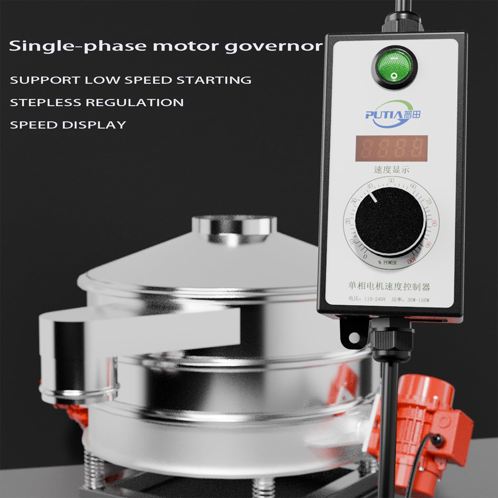 Regolatore di velocità del motore a corrente alternata monofase 110 V/220 V regolatore del motore di vibrazione supporta l'avvio a bassa velocità per 30W-120W Moto