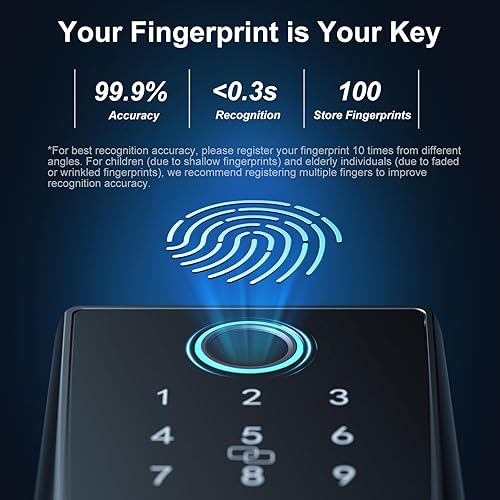 Miniatura 9 de Cerradura de puerta de entrada sin llave WiFi integrada cerrojo de seguridad Hornbill Cerradura inteligente para puerta delantera, cerradura de