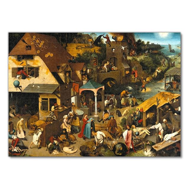 Foto 2 de 3 de Lais Puzzle Pieter Bruegel el Viejo - Serie de Pinturas en Arco, Los Proverbios Holandeses 1000 Piezas