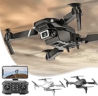 Vista 1 de Foldable Drone with 1080p HD FPV Dual Camera Wifi Mini Drone Quadcopters RC Drones with Remote Control, Headless Mode, Altitude Hold, Toys Gift