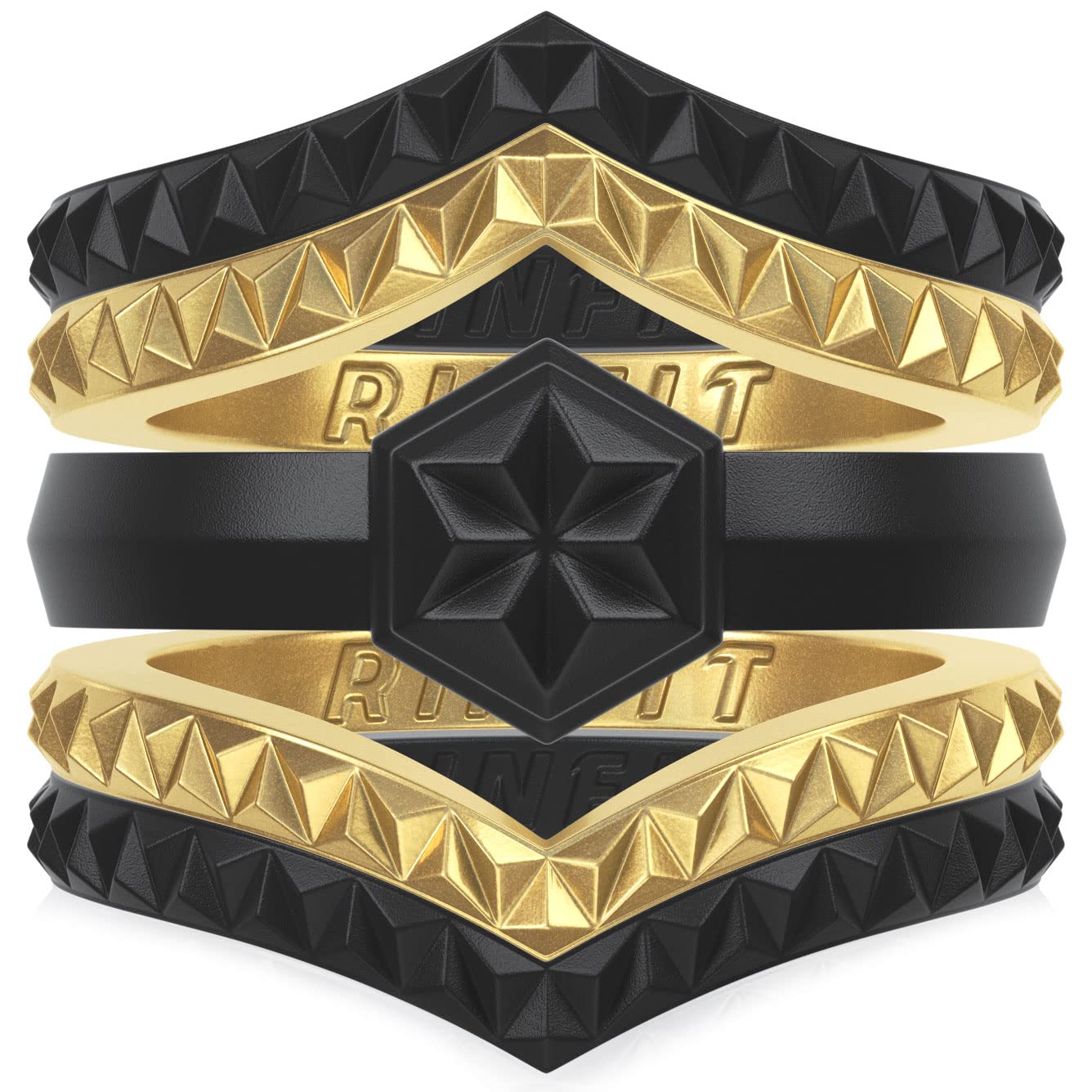 Rinfit Silicone Rings for Women - Rubber Wedding Bands Womens - Stackable Silicone Rings Couture - Patented Design