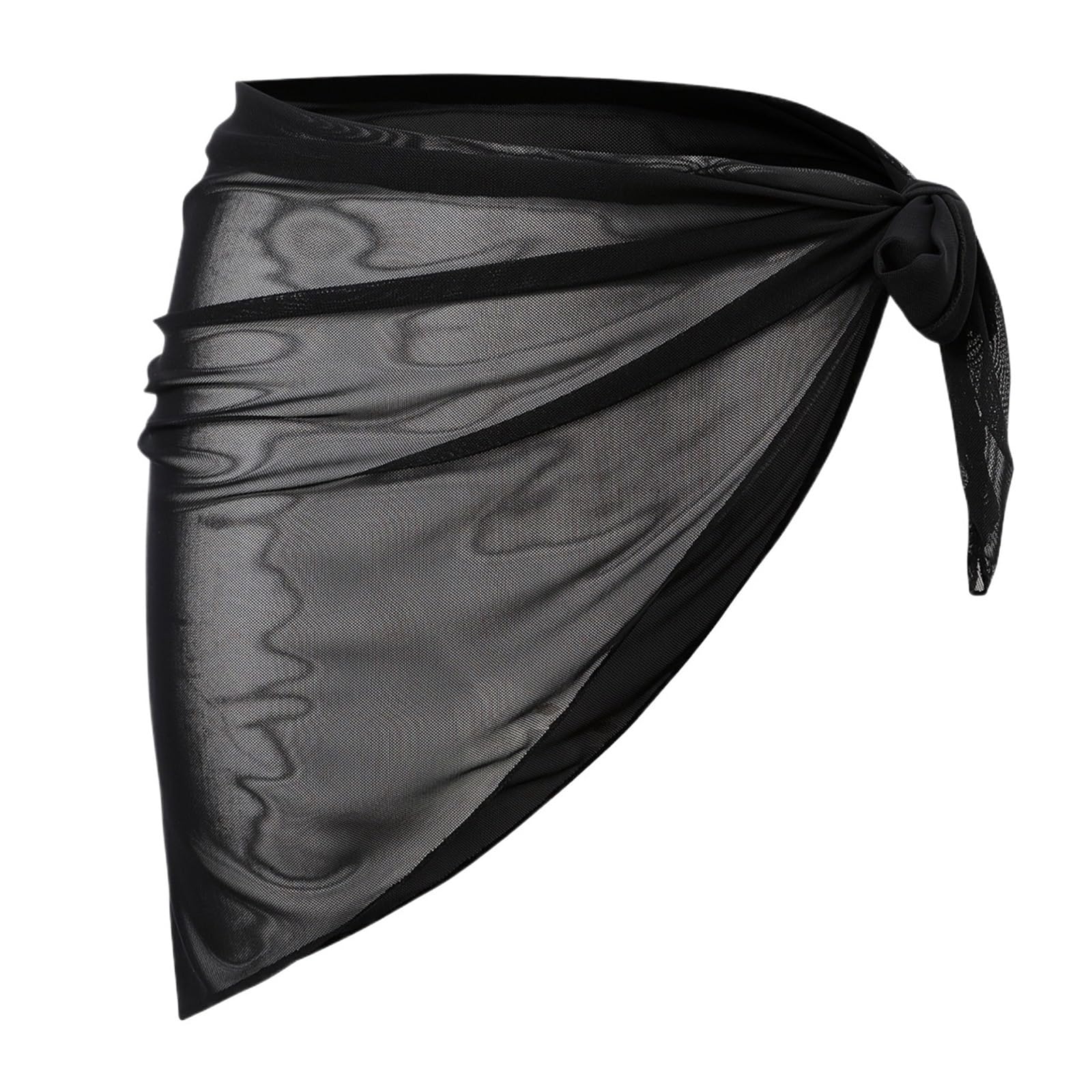 Badeanzug Transparent Cover Up Damen Wrap Knoten Sketch Ohne Bikini Strand Sommer Glänzende Wraps Cover Ups for Damen Bademode Für Urlaub