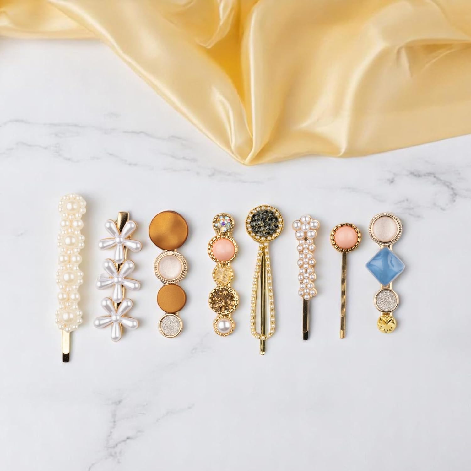 Korean Fashion Style Pearl Rhinestone Metal Hair Clips Hair Pin Stylish Hair Accessories Jewellery For Women’s And Girls