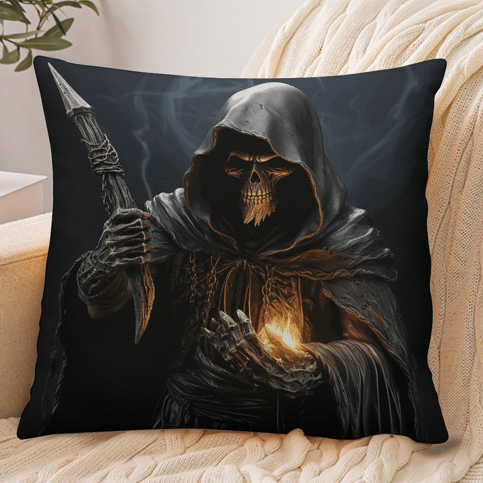 Fekiloot Style Grim-Reaper Pillowcase Pillow Sham Pillow Case