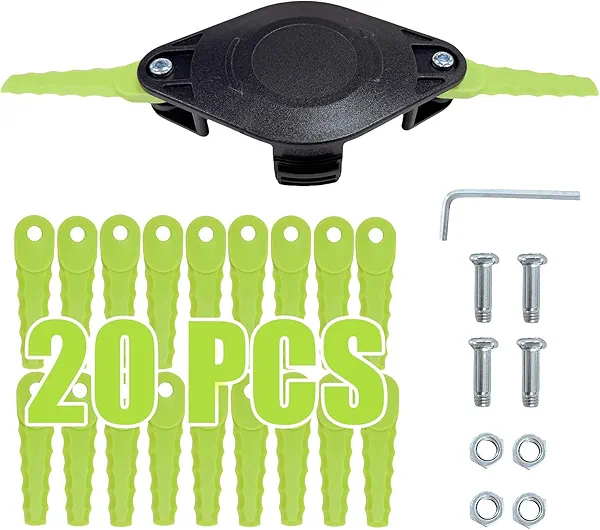 Ryzljss ACFHRL2 Weed Eater Bladed Head Compatible with RYOBI ONE Head 18V, 24V String Trimmers RY40200/40021/24200, P2000 (1 + 20 + 4)