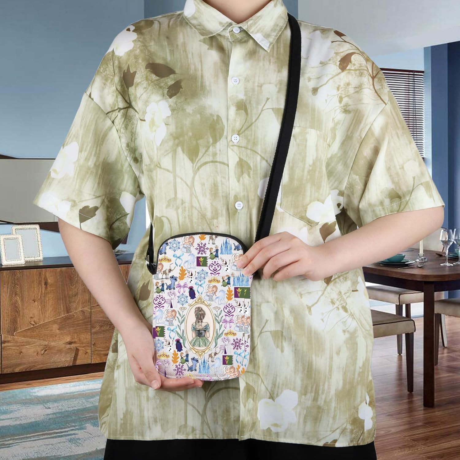 WCGXKO Princess Inspired Gift World Of Ice And Snow Princess Gift Cartoon Movie Lover Crossbody Bag - Image 7