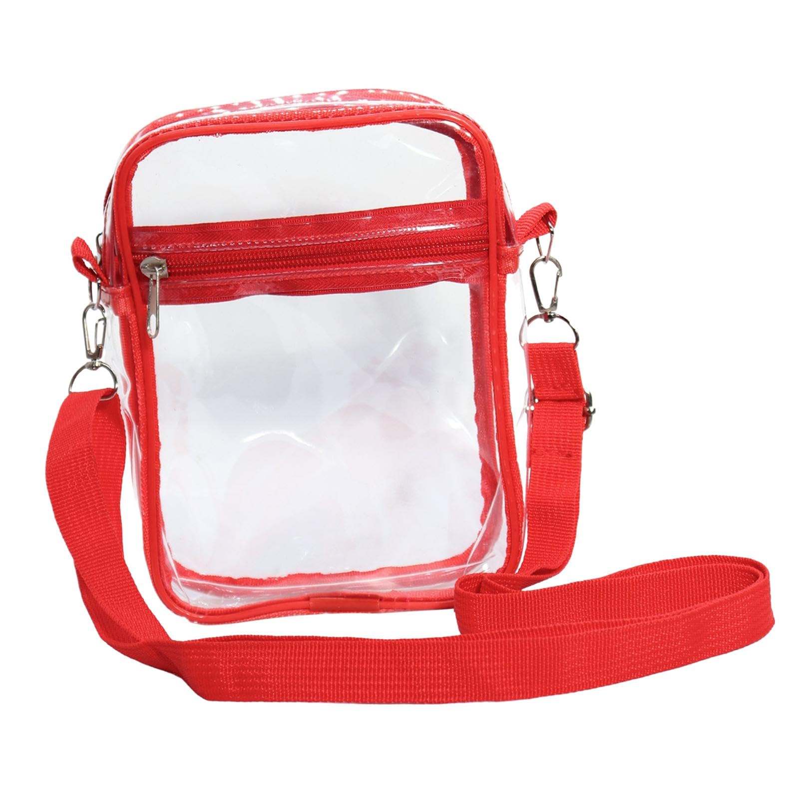 Ubervia® Clear Bag Purse Clear Crossbody Bag for Outdoor Sports Beach Red Small-image-26