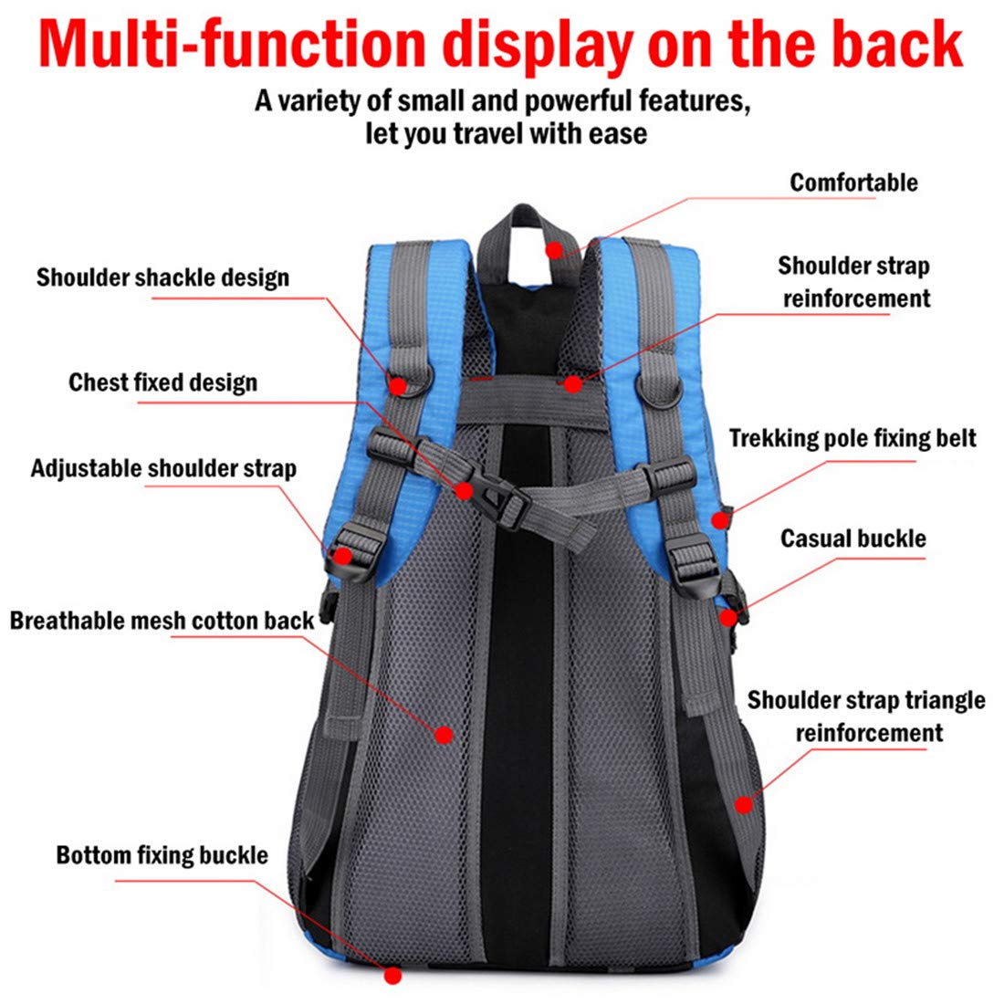 Plecak turystyczny 40L Plecak trekkingowy Plecak turystyczny Outdoor Sport Torba alpinistyczna Rozrywka Camping Travel Plecak wspinaczkowy
