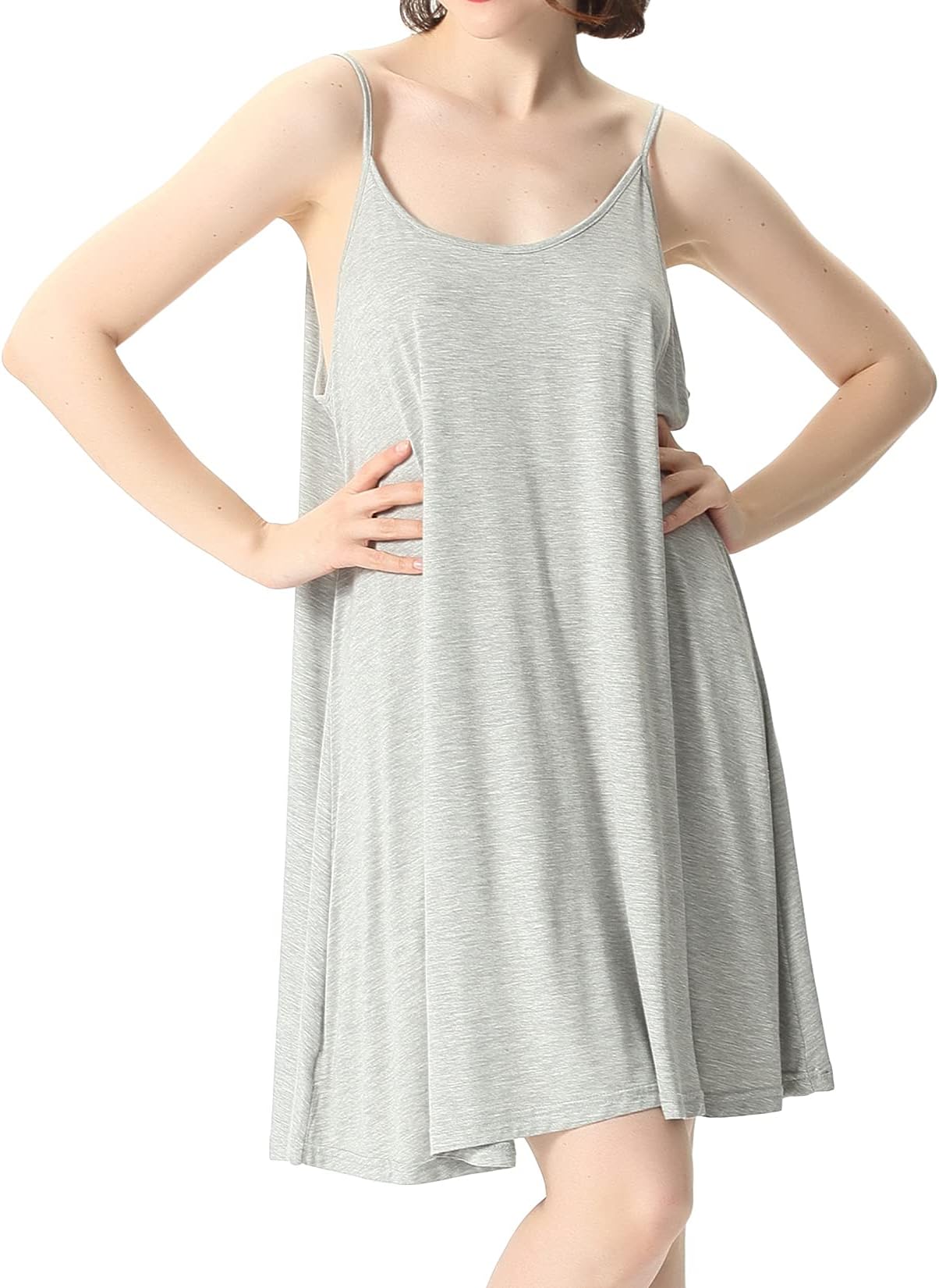Lu's Chic Women's Nightgown Cami Cotton Sleepwear Plus Size Sleeveless Loungewear