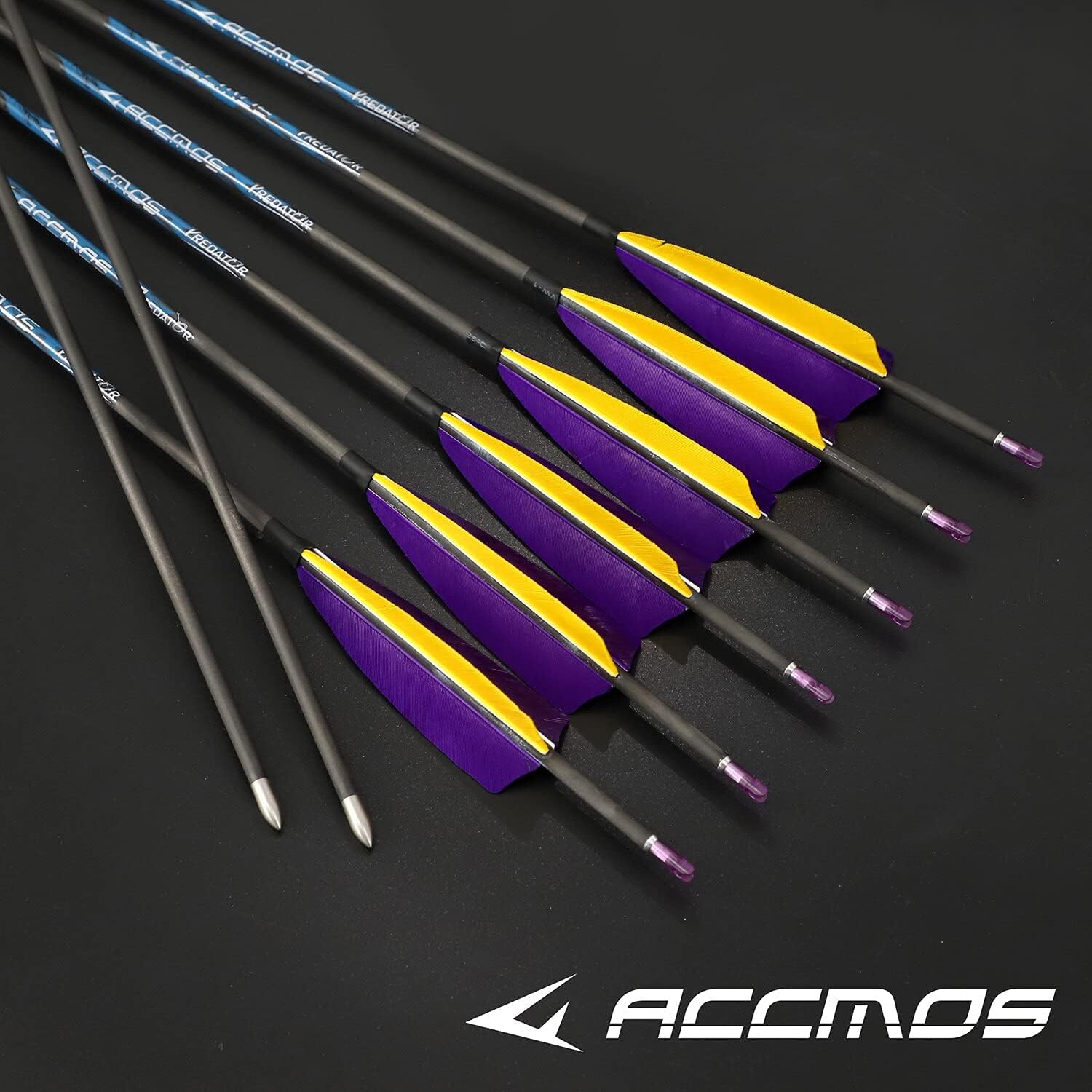 350 Spine Arrow 30 Inch Arrow Target Practice Arrow Hunting Arrow Carbon Arrows Compound Bow Recurve Bow Adult Youth Archery Indoor Outdoor Shooting Bullet Tip 12pc Purple