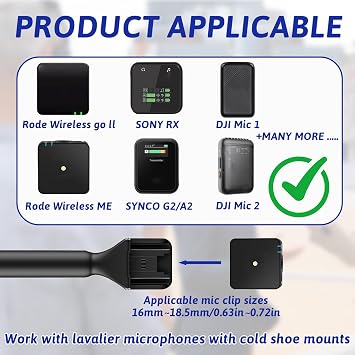 Universal mic Handheld Adapter for Rode Wireless GO II