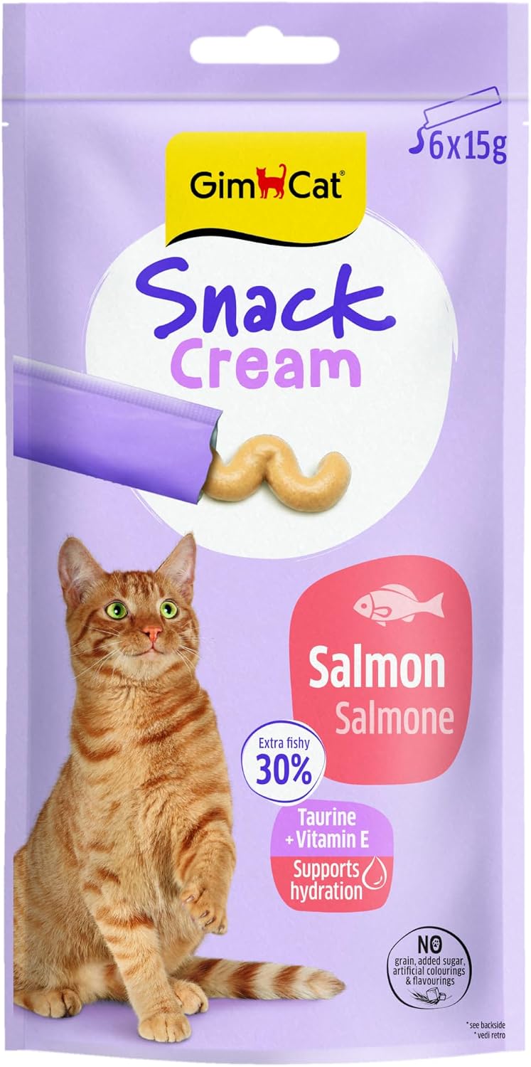 GimCat Snack Cream Salmon Kedi Ödülü 6x15gr