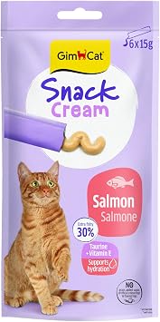 GimCat Snack Cream Somonlu Kedi  d l  6x15gr