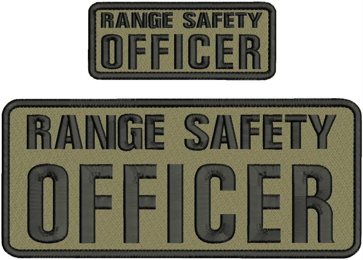 Special Patches for Velcro Patches for Uniform for R S Officer Embroidery Patch 4x10 and 2x5 Hook On Back Black ON Coyote TAN Model-Q-X989-1235