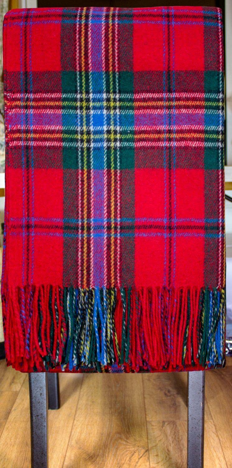 Amazon｜タータン チェック柄ブランケット ウール ミックス