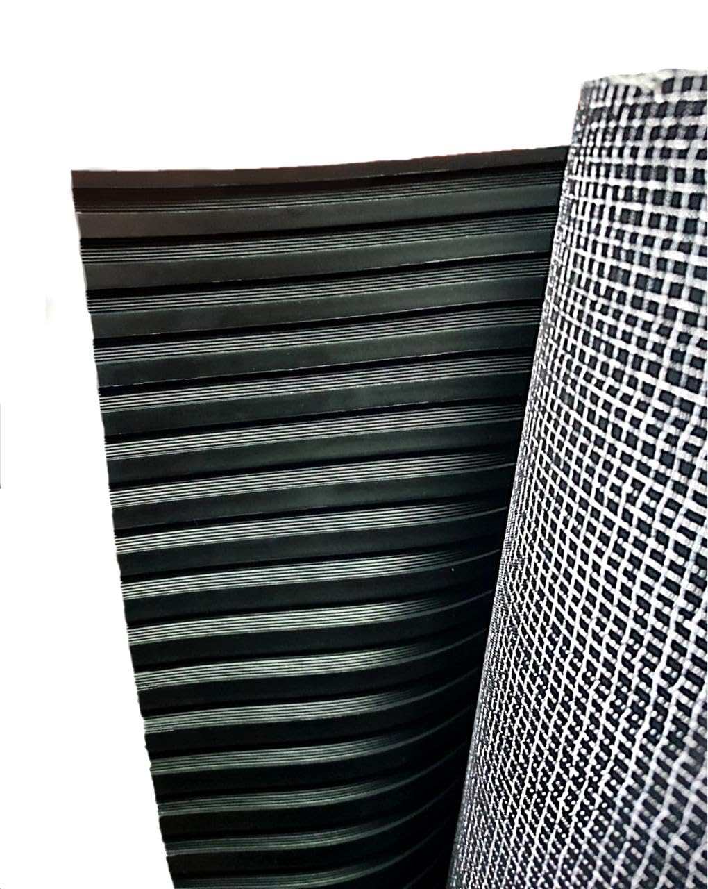 Mugar- Revestimiento Antideslizante de Caucho con Distinto Relieve y Tamaño - Suelo Antideslizante Rayado por Rollos y por Metro Lineal (Rayado Mixto, 1x20m)
