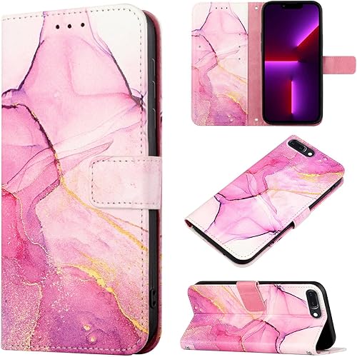 LEMAXELERS Funda compatible con iPod Touch 5, iPod Touch 7 para mujeres y niñas, funda con tarjetero de piel sintética desmontable con correa de