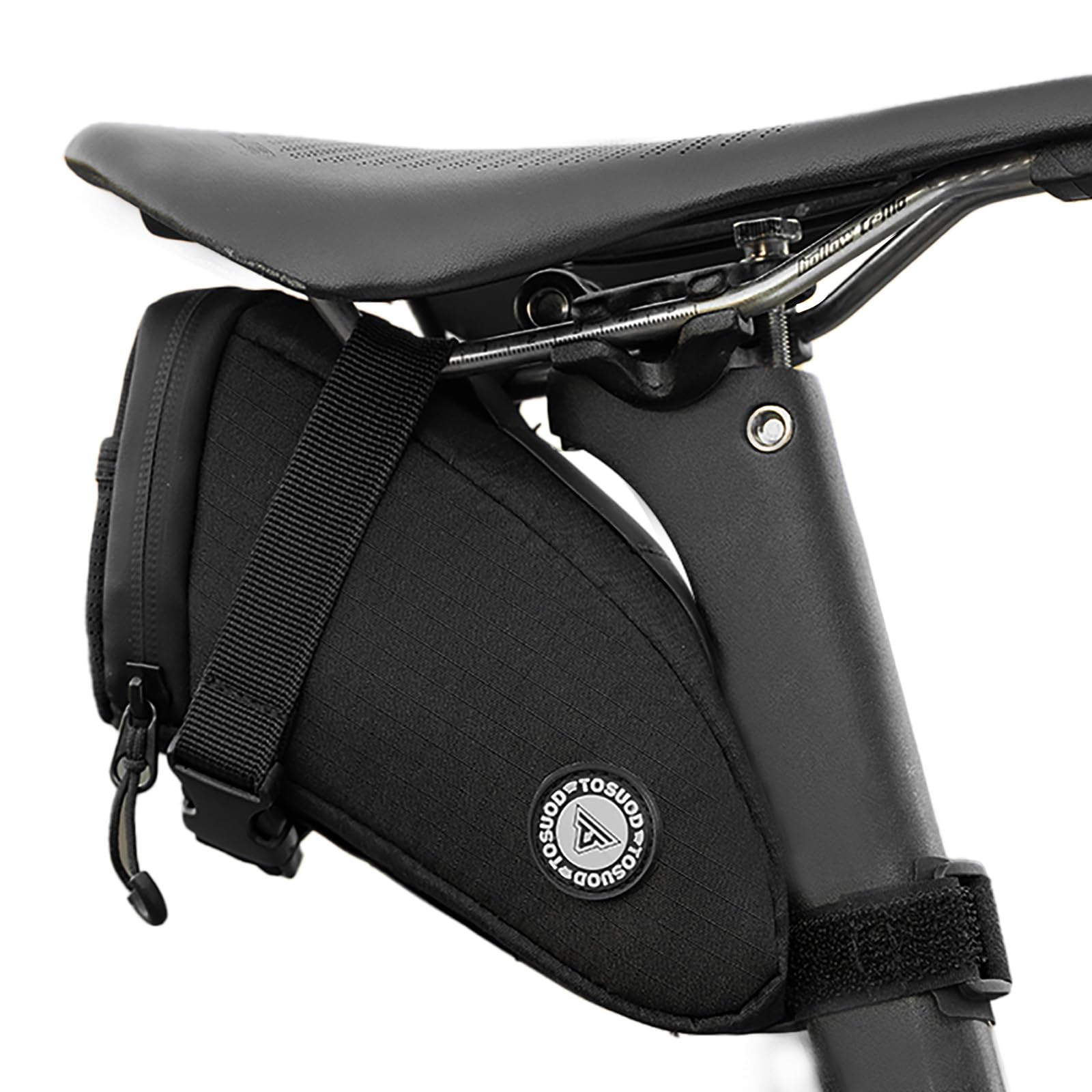 TOSUOD Waterproof Bike Saddle Bag | 1.2L Under-Seat Pack with Taillight Mount & Tool-Free Straps