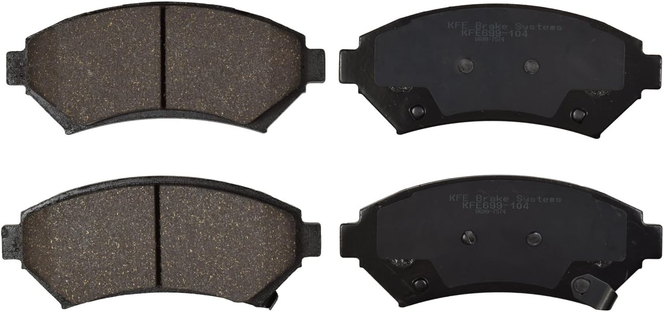 KFE KFE699-104 Ultra Quiet Advanced Premium Ceramic Brake Pad FRONT Set Compatible With: Chevrolet Impala, Monte Carlo; Buick Century, LeSebre; Intrigue; Pontiac Grand Prix