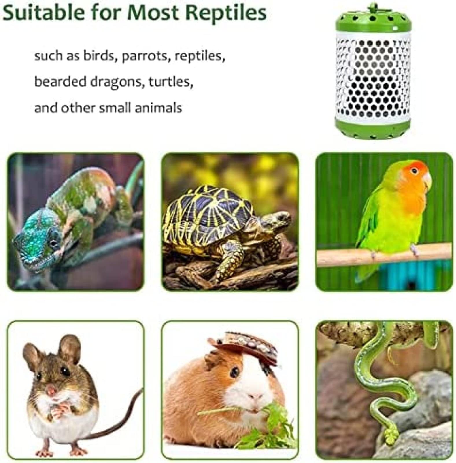 Bombilla de lámpara de Calor Ajustable de 100W, Calentador de lámpara de calefacción para Reptiles, Calentador de pájaros con Pantalla antiescaldaduras y línea antimordidas