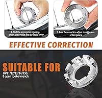 Vista 7 de Mozeat Lens Llave de radios Herramienta de ajuste de radios de bicicleta 6 en 1 Herramienta de radios para reparación de bicicletas Truing