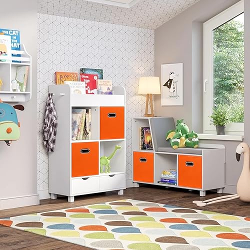 Vista 34 de Cubos de almacenamiento plegables negros, caja de almacenamiento de tela, cestas organizadoras con asas dobles para organizador del hogar